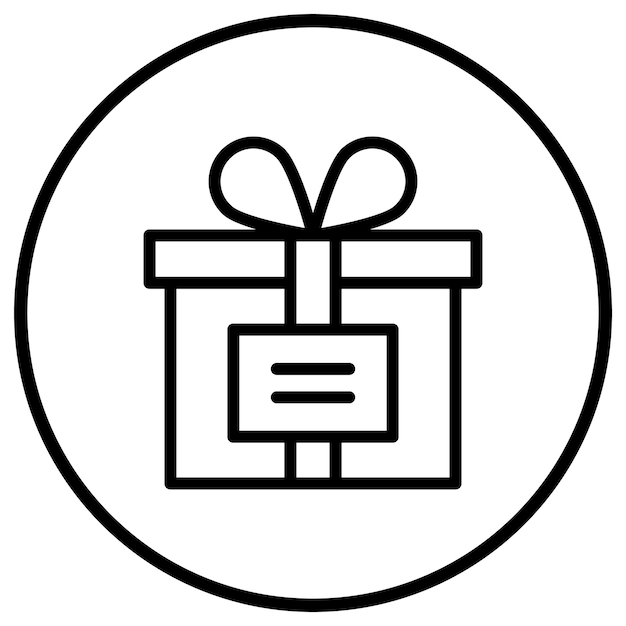 Ilustración del diseño del icono del vector de la caja de regalos