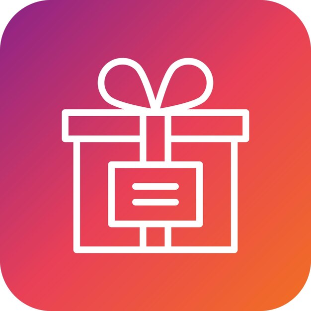 Ilustración del diseño del icono del vector de la caja de regalos