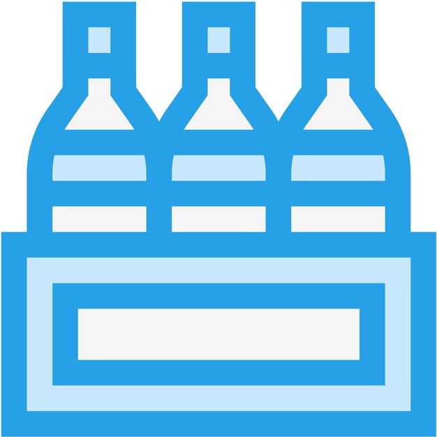 Ilustración del diseño del icono del vector de la caja de vino