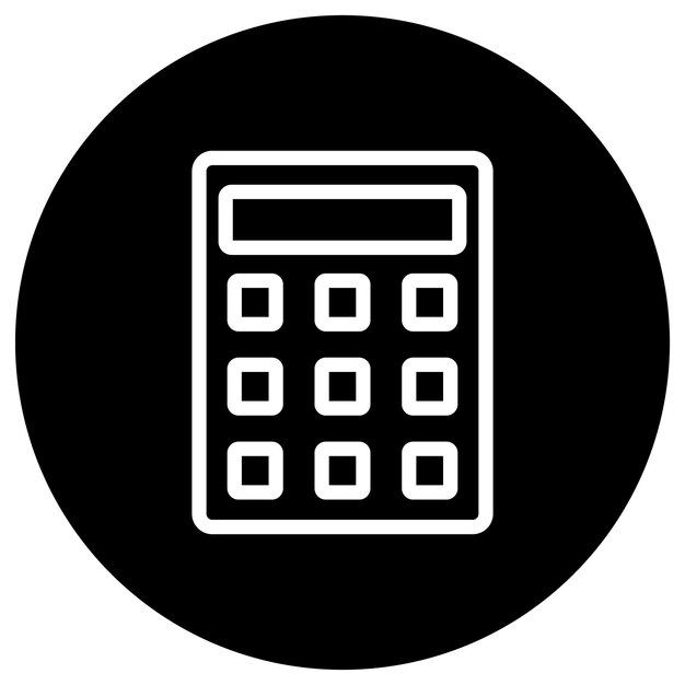 Ilustración del diseño del icono del vector de cálculo