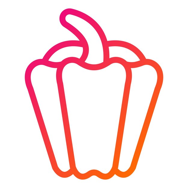 Ilustración del diseño del icono del vector de Capsicum