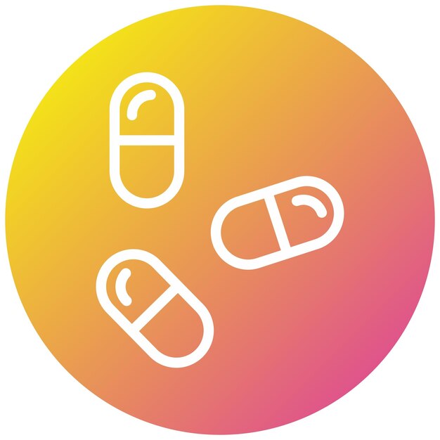 Ilustración del diseño del icono del vector de la cápsula