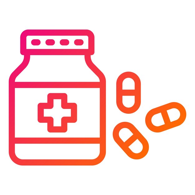 Ilustración del diseño del icono del vector de la cápsula