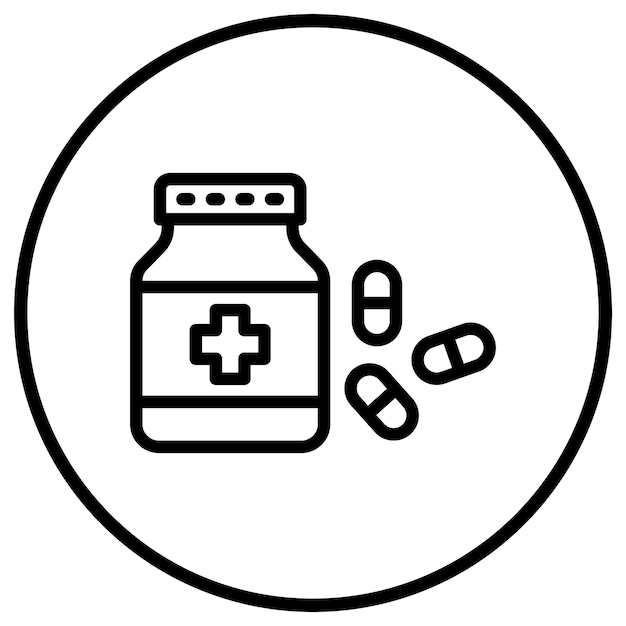 Ilustración del diseño del icono del vector de la cápsula