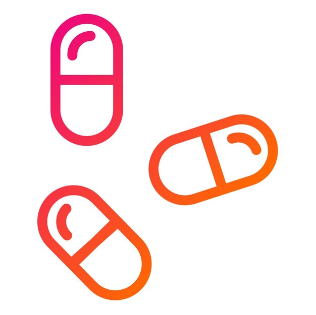 Ilustración del diseño del icono del vector de la cápsula