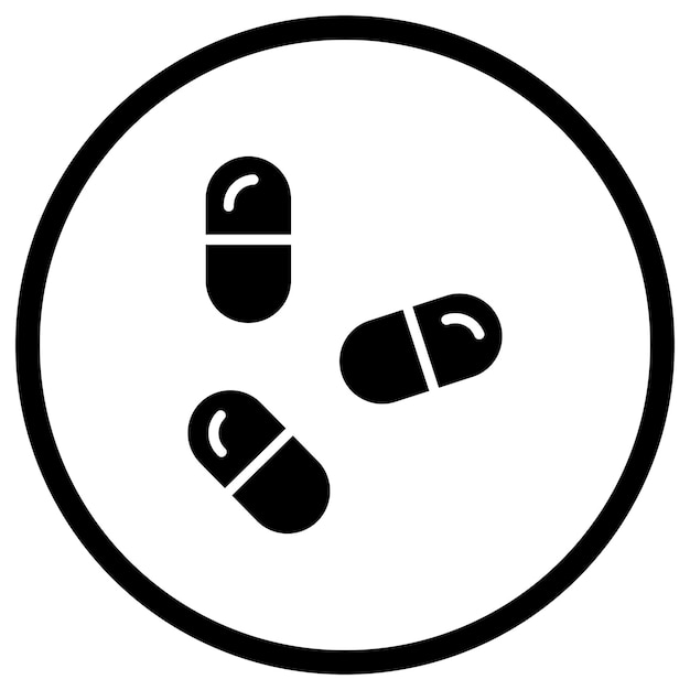 Ilustración del diseño del icono del vector de la cápsula
