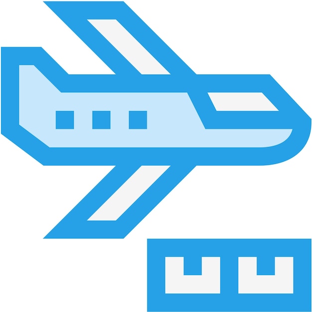 Ilustración del diseño del icono del vector de carga aérea