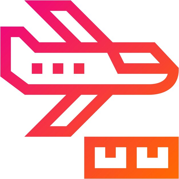 Ilustración del diseño del icono del vector de carga aérea