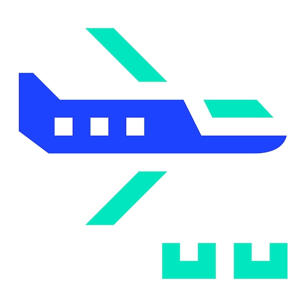 Ilustración del diseño del icono del vector de carga aérea