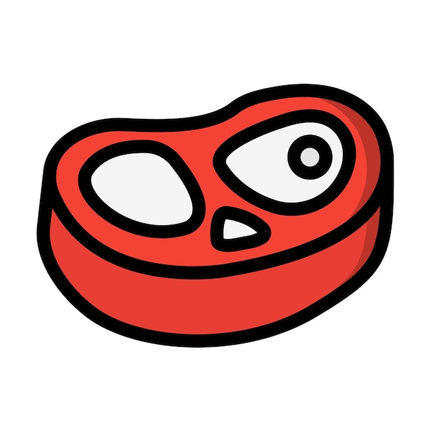 Ilustración del diseño del icono del vector de carne