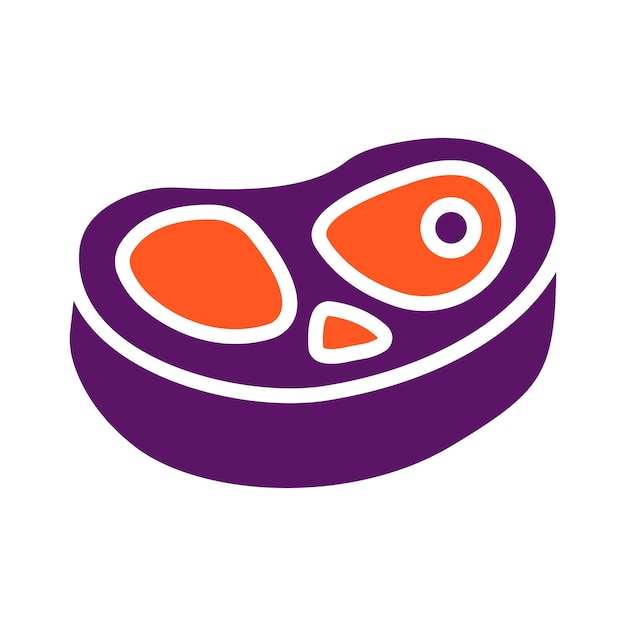 Ilustración del diseño del icono del vector de carne