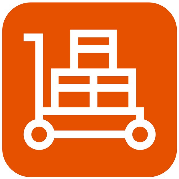 Ilustración del diseño del icono del vector del carrito de entrega