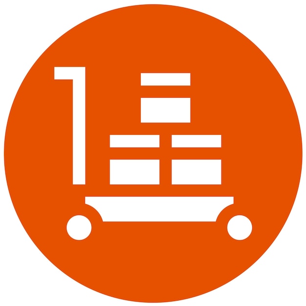 Ilustración del diseño del icono del vector del carrito de entrega