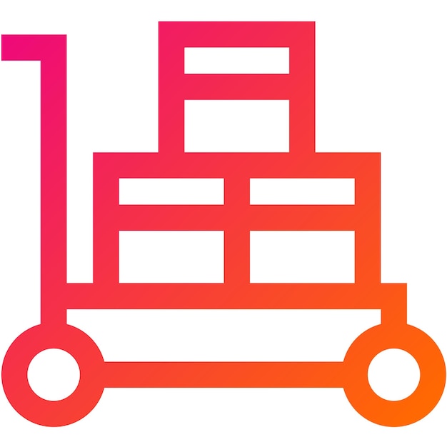Ilustración del diseño del icono del vector del carrito de entrega
