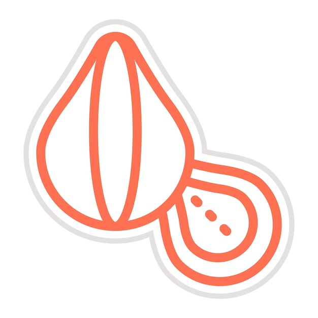 Ilustración del diseño del icono del vector de castaño