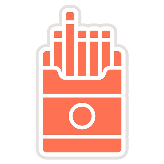 Ilustración del diseño del icono del vector de cigarrillos