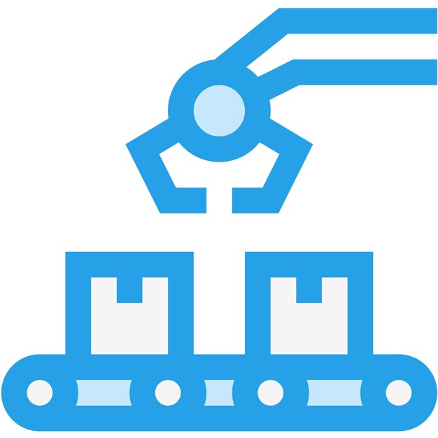 Ilustración del diseño del icono del vector de la cinta transportadora