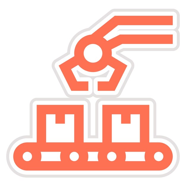Ilustración del diseño del icono del vector de la cinta transportadora