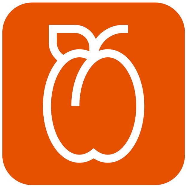 Ilustración del diseño del icono del vector de ciruela