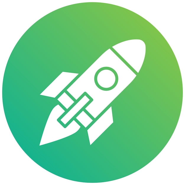 Ilustración del diseño del icono del vector de cohete