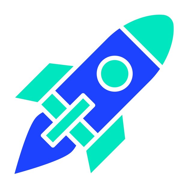 Ilustración del diseño del icono del vector de cohete
