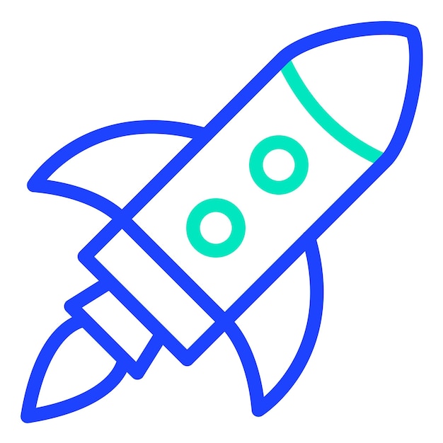 Ilustración del diseño del icono del vector de cohete