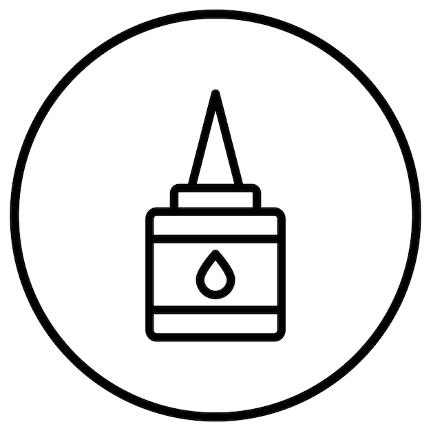 Ilustración del diseño del icono del vector de cola líquida