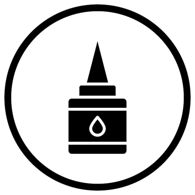 Ilustración del diseño del icono del vector de cola líquida