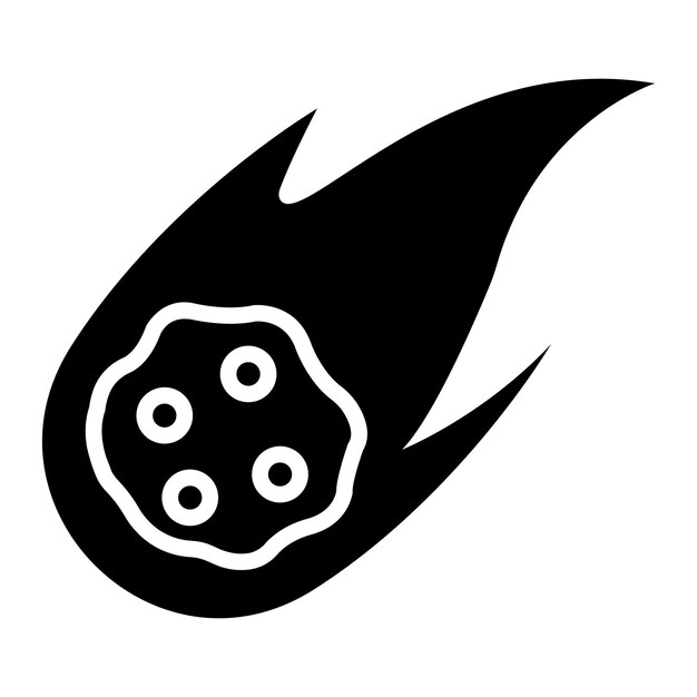 Ilustración del diseño del icono del vector de cometa