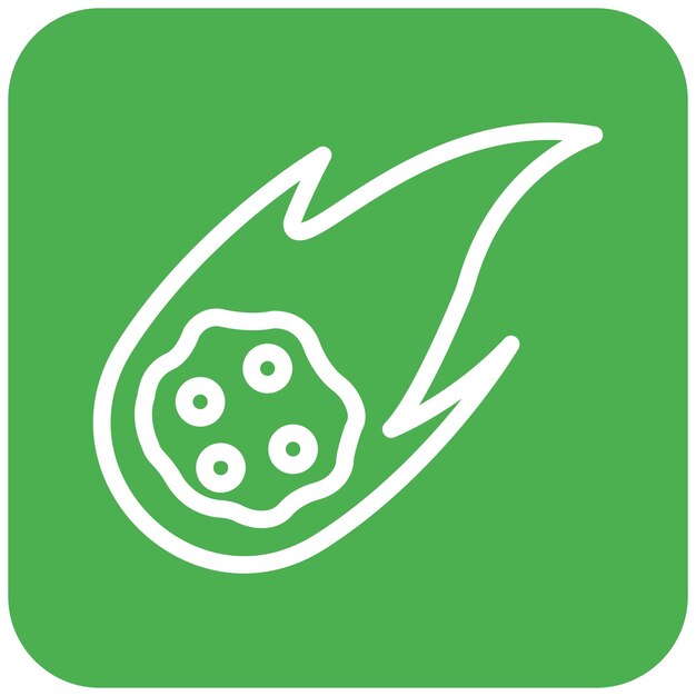 Ilustración del diseño del icono del vector de cometa