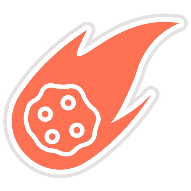 Ilustración del diseño del icono del vector de cometa