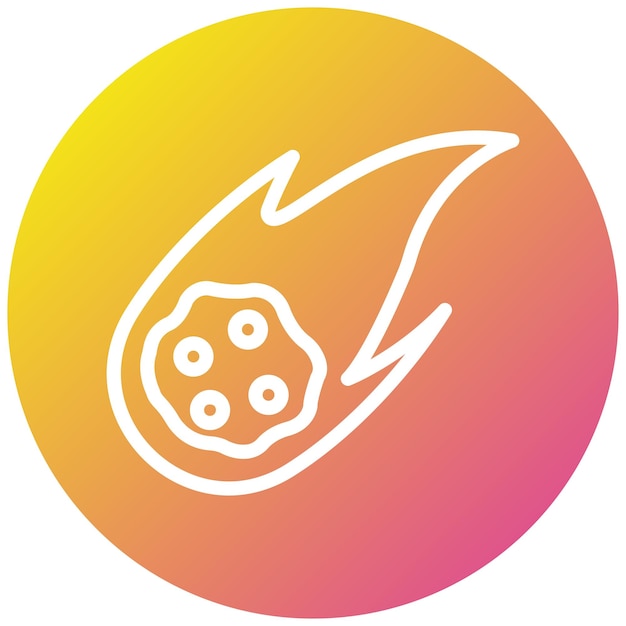 Ilustración del diseño del icono del vector de cometa