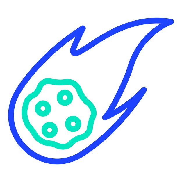 Ilustración del diseño del icono del vector de cometa