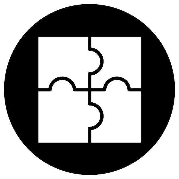 Ilustración del diseño del icono del vector de compatibilidad de la estrategia