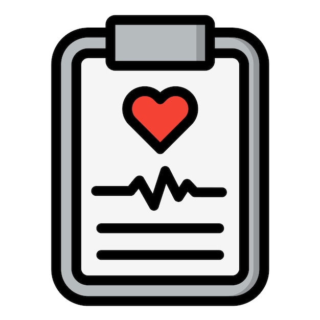 Ilustración del diseño del icono del vector de comprobación de salud