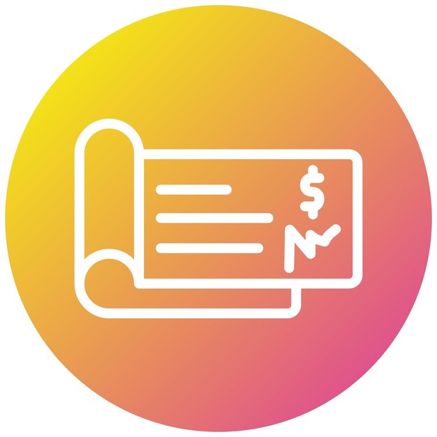 Ilustración del diseño del icono del vector de comprobación