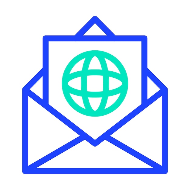 Ilustración del diseño del icono del vector de comunicación global