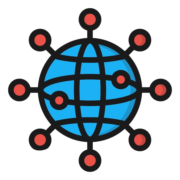 Ilustración del diseño del icono del vector de conexión a Internet