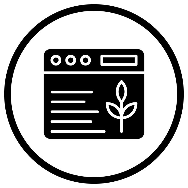 Ilustración del diseño del icono del vector de contenido orgánico