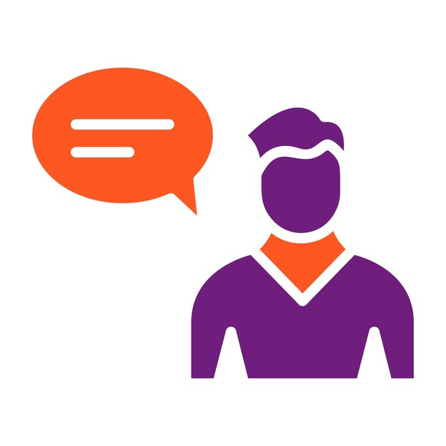 Ilustración del diseño del icono del vector de conversación