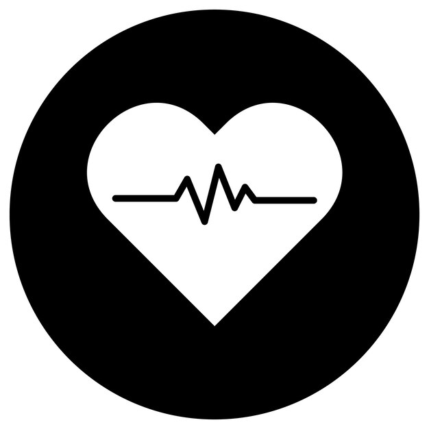 Ilustración del diseño del icono del vector del corazón