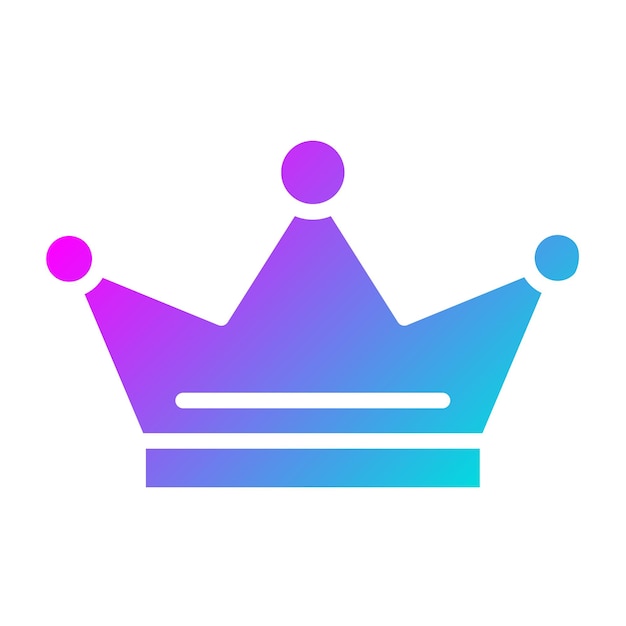 Ilustración del diseño del icono del vector de la corona