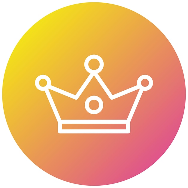 Ilustración del diseño del icono del vector de la corona