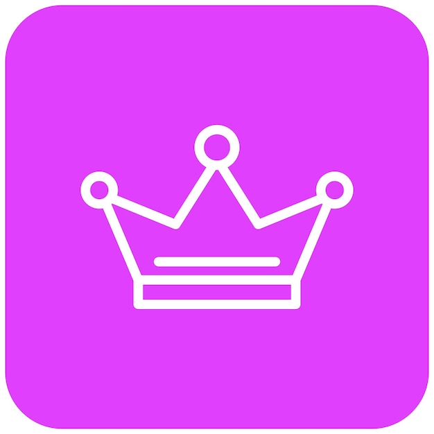 Ilustración del diseño del icono del vector de la corona
