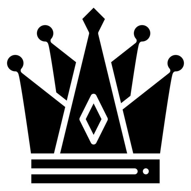 Ilustración del diseño del icono del vector de la corona