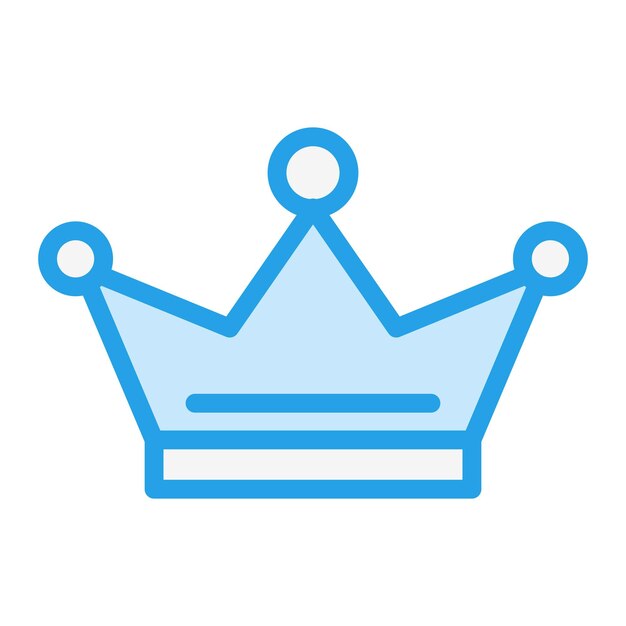 Ilustración del diseño del icono del vector de la corona