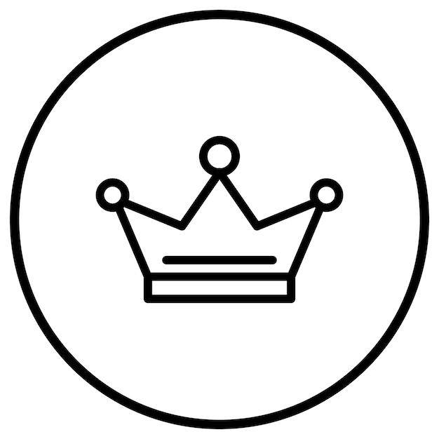 Ilustración del diseño del icono del vector de la corona