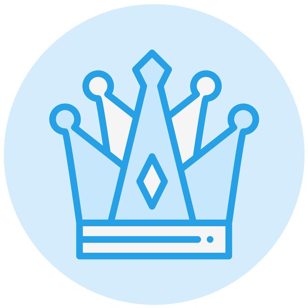 Ilustración del diseño del icono del vector de la corona