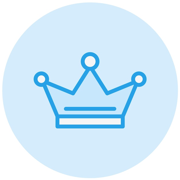 Ilustración del diseño del icono del vector de la corona