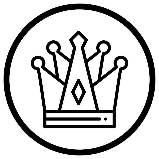 Ilustración del diseño del icono del vector de la corona